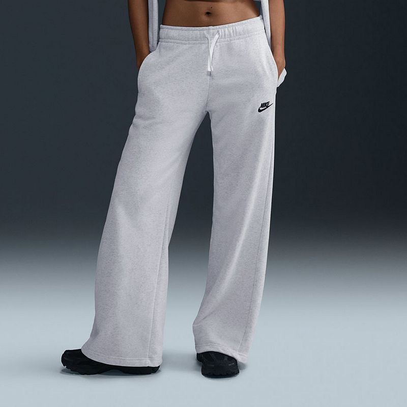 Women's Nike Sportswear Club Fleece Midrise Wide-Leg Pants, 
