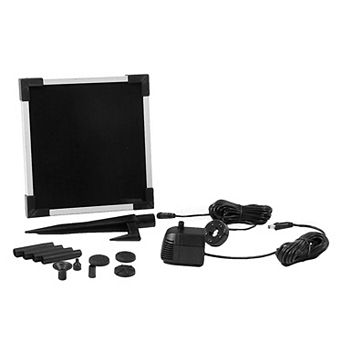 Sunnydaze 65 GPH Solar Pump and Panel Kit with Battery and Light