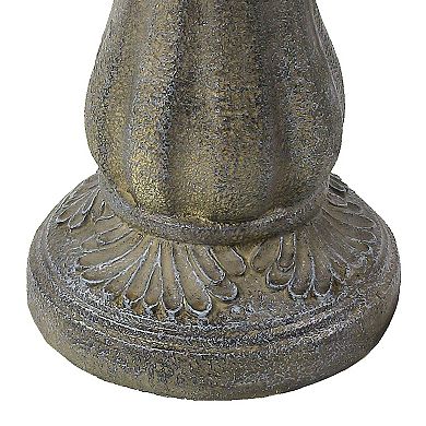 Sunnydaze Pineapple Polyresin Outdoor 2-Tier Solar Fountain with Battery