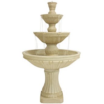 Sunnydaze Classic Designer Polystone Outdoor 3 tier Fountain