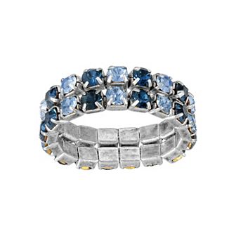1928 Silver Tone Stretch Ring Set