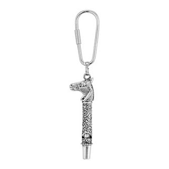 1928 Pewter Horse Whistle Key Fob