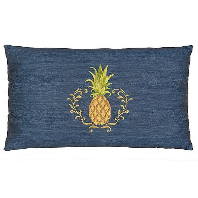 Linum Home Textiles Welcome Denim Decorative Square Throw Pillow Cover