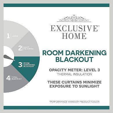 Exclusive Home Set of 2 Alfie Room Darkening Blackout Window Curtain Panels