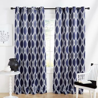 Exclusive Home Set of 2 Alfie Room Darkening Blackout Window Curtain Panels