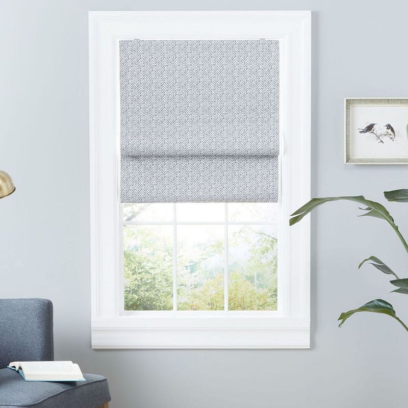 Exclusive Home Esme Total Blackout Roman Shade  27 x64   Dark Grey