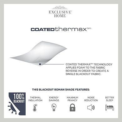 Exclusive Home Montague Trellis Total Blackout Roman Shade