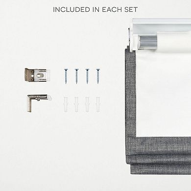 Exclusive Home Montague Trellis Total Blackout Roman Shade