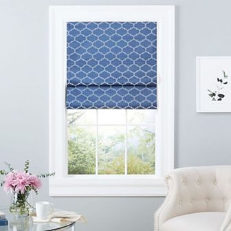 Exclusive Home Montague Trellis Total Blackout Roman Shade