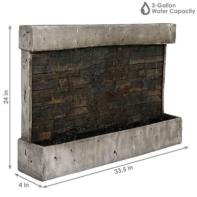 Sunnydaze Ancient Polyresin Outdoor Wall Water Fountain
