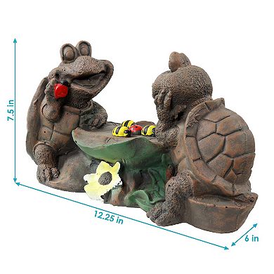 Sunnydaze Tic Tac Toe Turtles Outdoor Statue - 7.5 In