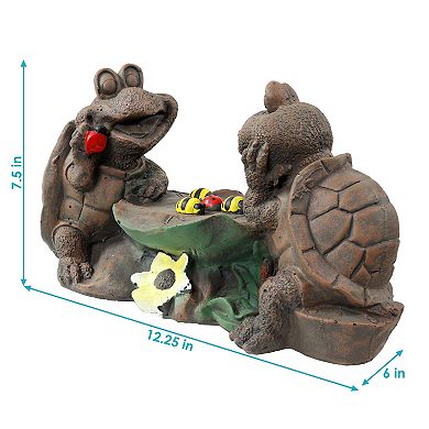 Sunnydaze Tic Tac Toe Turtles Outdoor Statue - 7.5 In