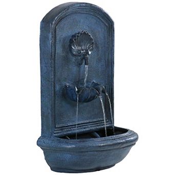 Sunnydaze Seaside Polystone Outdoor Wall Fountain
