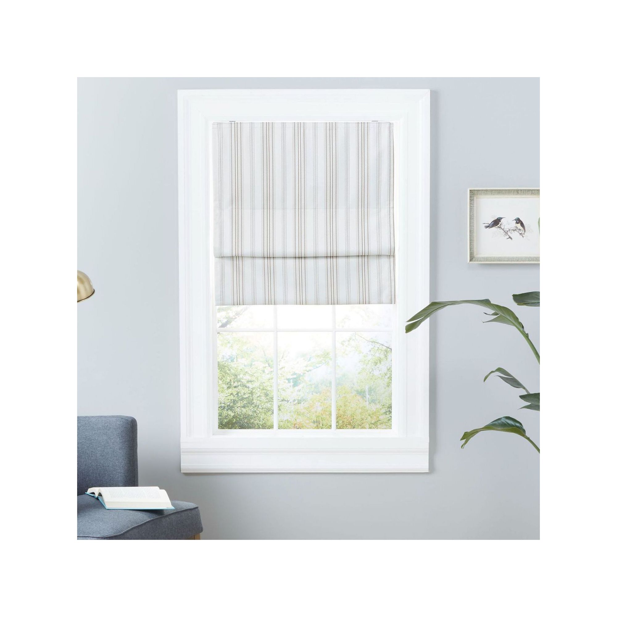 Exclusive Home Ricardo Total Blackout Roman Shade, Natural