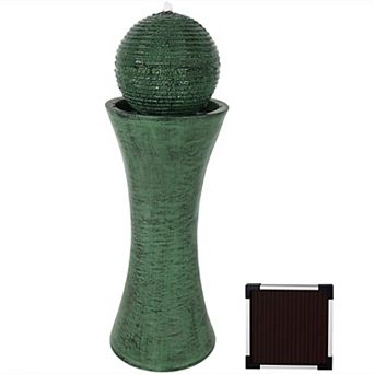 Sunnydaze Desert Spring Solar Water Fountain with Battery/Pump - 30 in