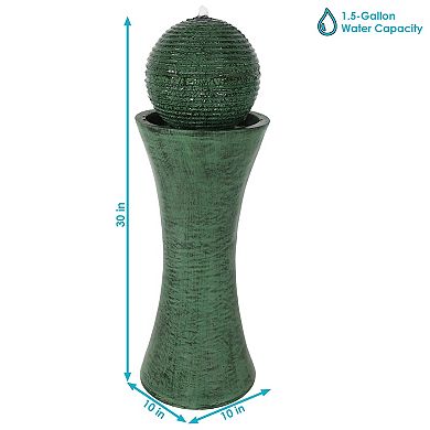 Sunnydaze Desert Spring Solar Water Fountain with Battery/Pump - 30 in