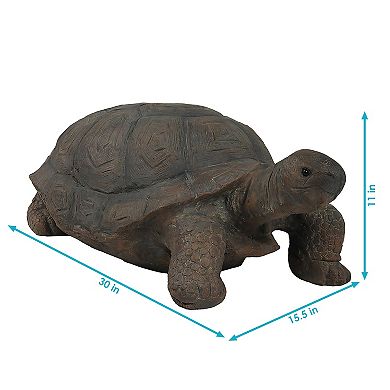 Sunnydaze Todd the Garden Turtle Statue, Large Turtle Yard Décor, 30" L