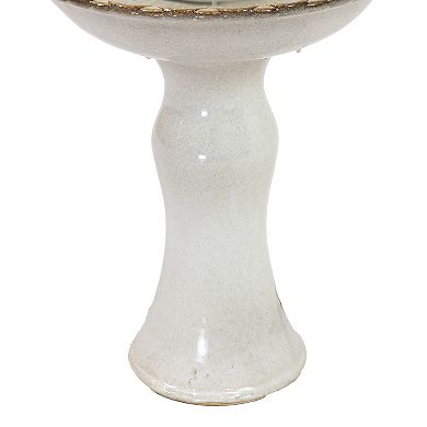 Sunnydaze Resting Birds Ceramic Outdoor 2-Tier Water Fountain