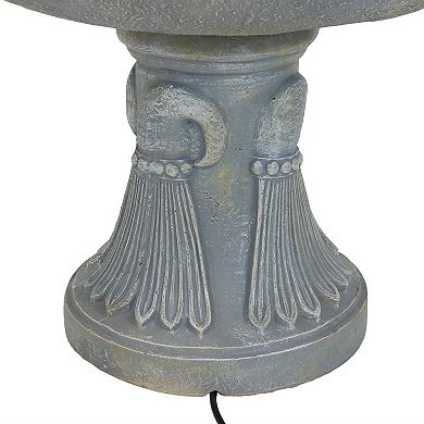 Sunnydaze Lion Head Fiberglass Outdoor 4-Tier Water Fountain