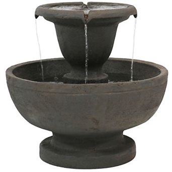 Sunnydaze Streaming Falls Polyresin Outdoor 2 tier Water Fountain