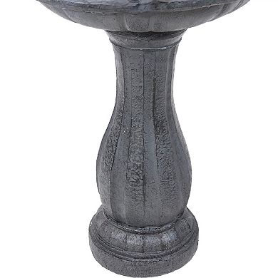 Sunnydaze Pineapple Outdoor 2-Tier Solar Fountain with Battery