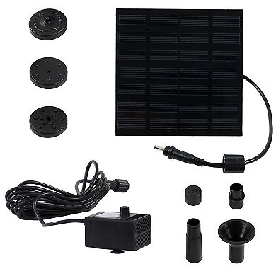 Sunnydaze Solar Fountain Water Pump Kit - 20-Inch Lift - 40 GPH