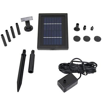 Sunnydaze 40 GPH Solar Pump and Panel Kit with 5 Spray Heads - 24 in Lift
