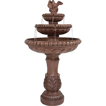 Sunnydaze Dove Pair Resin Outdoor 3 tier Water Fountain