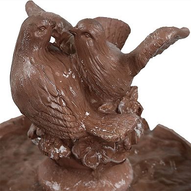 Sunnydaze Dove Pair Resin Outdoor 3-Tier Water Fountain