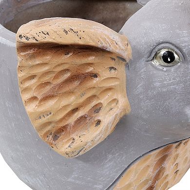 Sunnydaze Magnesium Oxide Elsie The Elephant Indoor Plater Statue - 8.5 In