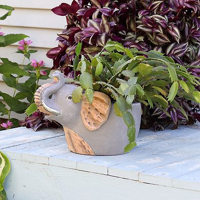 Sunnydaze Magnesium Oxide Elsie The Elephant Indoor Plater Statue - 8.5 In