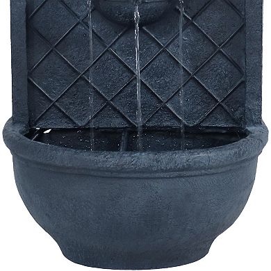 Sunnydaze Messina Polystone Outdoor Wall Fountain