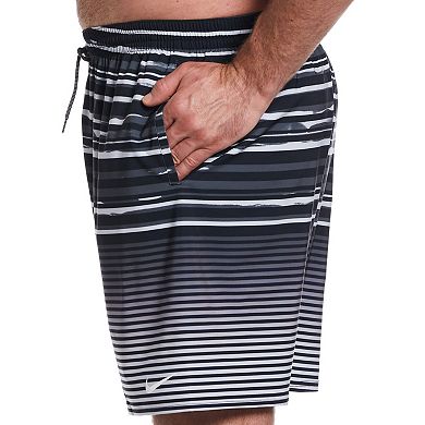 Big & Tall Nike Fade Stripe Breaker 9-in. Swim Trunks