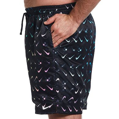 Big & Tall Nike 9-in. Digi Swoosh Ombre Swim Trunks