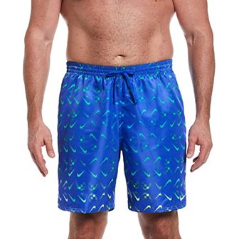 Big & Tall Nike 9 in Digi Swoosh Ombre Swim Trunks