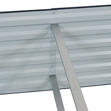 Sunnydaze Galvalume Steel Rectangle Raised Garden Bed - Dark Gray - 71 in