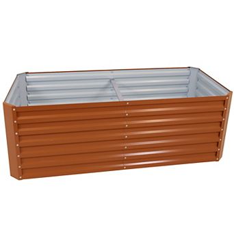 Sunnydaze Galvalume Steel Rectangle Raised Garden Bed - 71 in