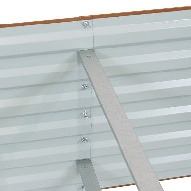 Sunnydaze Galvalume Steel Rectangle Raised Garden Bed - 71 in