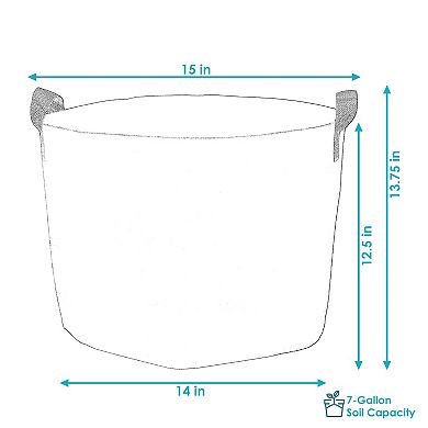 Sunnydaze Set of 10 Nonwoven Polypropylene Grow Bag with Handles
