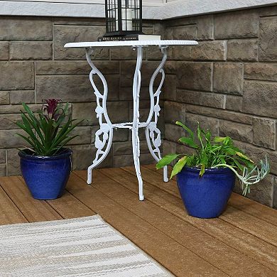 Sunnydaze 9 in Chalet Glazed Ceramic Planter - Imperial Blue - Set of 2