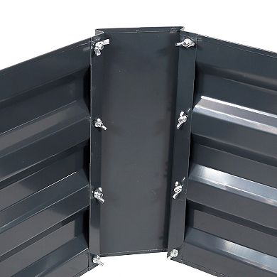 Sunnydaze Galvanized Steel Rectangle Raised Garden Bed - 48 in