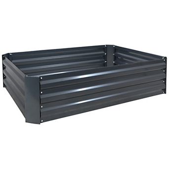 Sunnydaze Galvanized Steel Rectangle Raised Garden Bed - 47 in