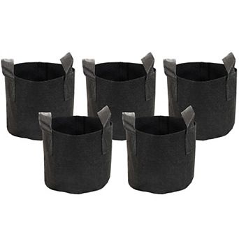 Sunnydaze Set of 5 Nonwoven Polypropylene Grow Bag with Handles