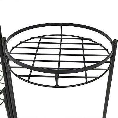 Sunnydaze Black Iron 3-tier Outdoor Plant Stand - 22 In - Set Of 2