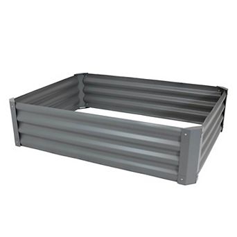 Sunnydaze Powder-Coated Steel Rectangle Raised Garden Bed - 47 in