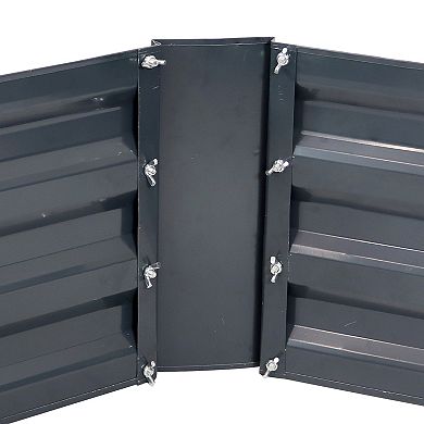 Sunnydaze Galvanized Steel Hexagon Raised Garden Bed - 40 in - Dark Gray