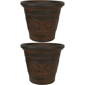 Sunnydaze 16 in Arabella Polyresin Planter with UV-Resistance