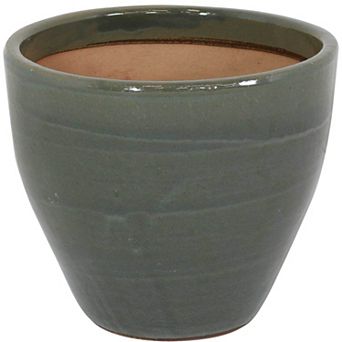 Sunnydaze Resort High-Fired Glazed Ceramic Planter