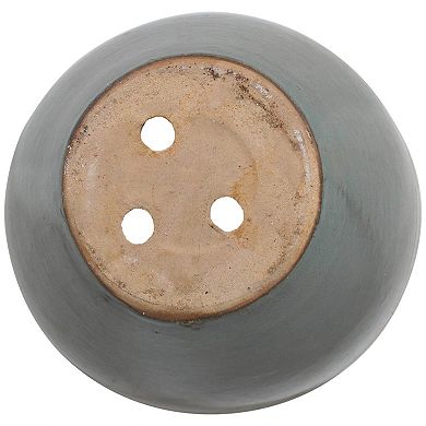 Sunnydaze 13.5 in Resort High-Fired Glazed Ceramic Planter - Gray