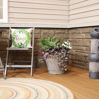 Sunnydaze 20 in Franklin Polyresin Planter with UV-Resistant Finish - Beige